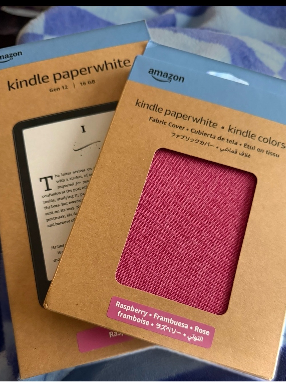 Amazon Kindle Paperwhite Fabric Cover - Raspberry Pink